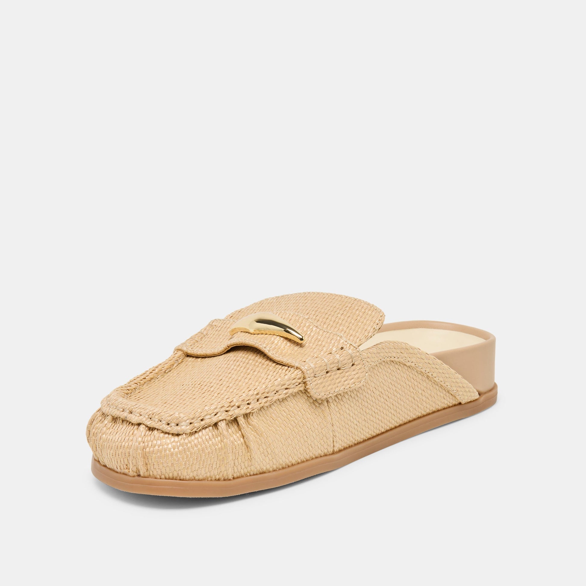 Jodero Lt Natural Raffia Flats - Dolce Vita