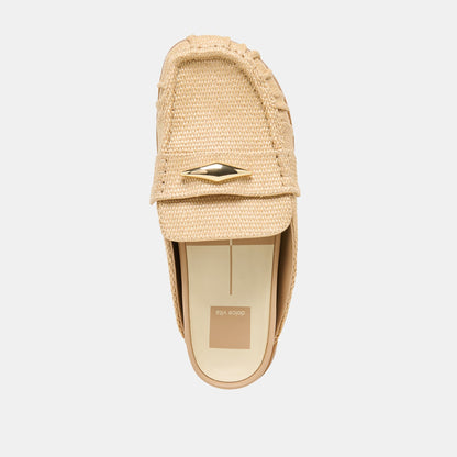 Jodero Lt Natural Raffia Flats - Dolce Vita