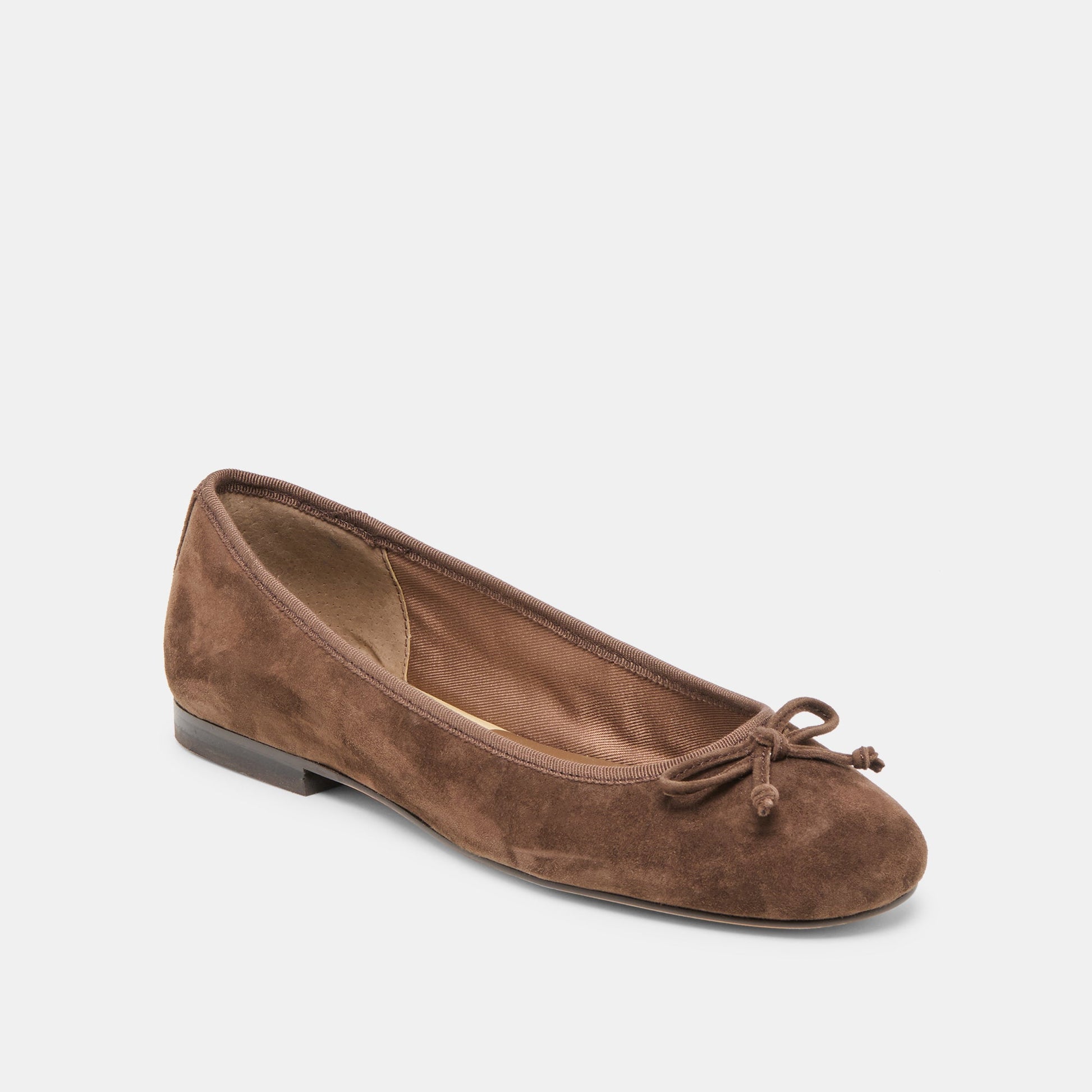 Ritla Dk Brown Suede Ballet Flats - Dolce Vita