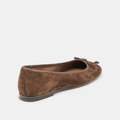 Ritla Dk Brown Suede Ballet Flats - Dolce Vita