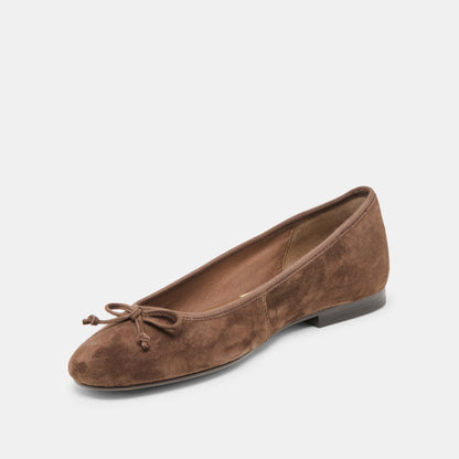 Ritla Dk Brown Suede Ballet Flats - Dolce Vita