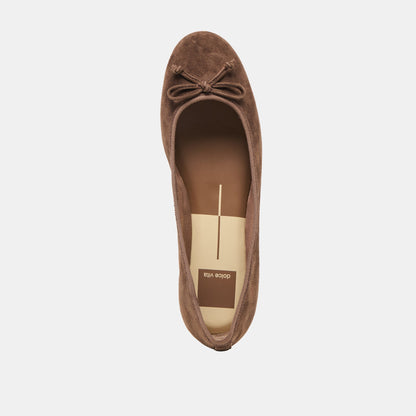 Ritla Dk Brown Suede Ballet Flats - Dolce Vita