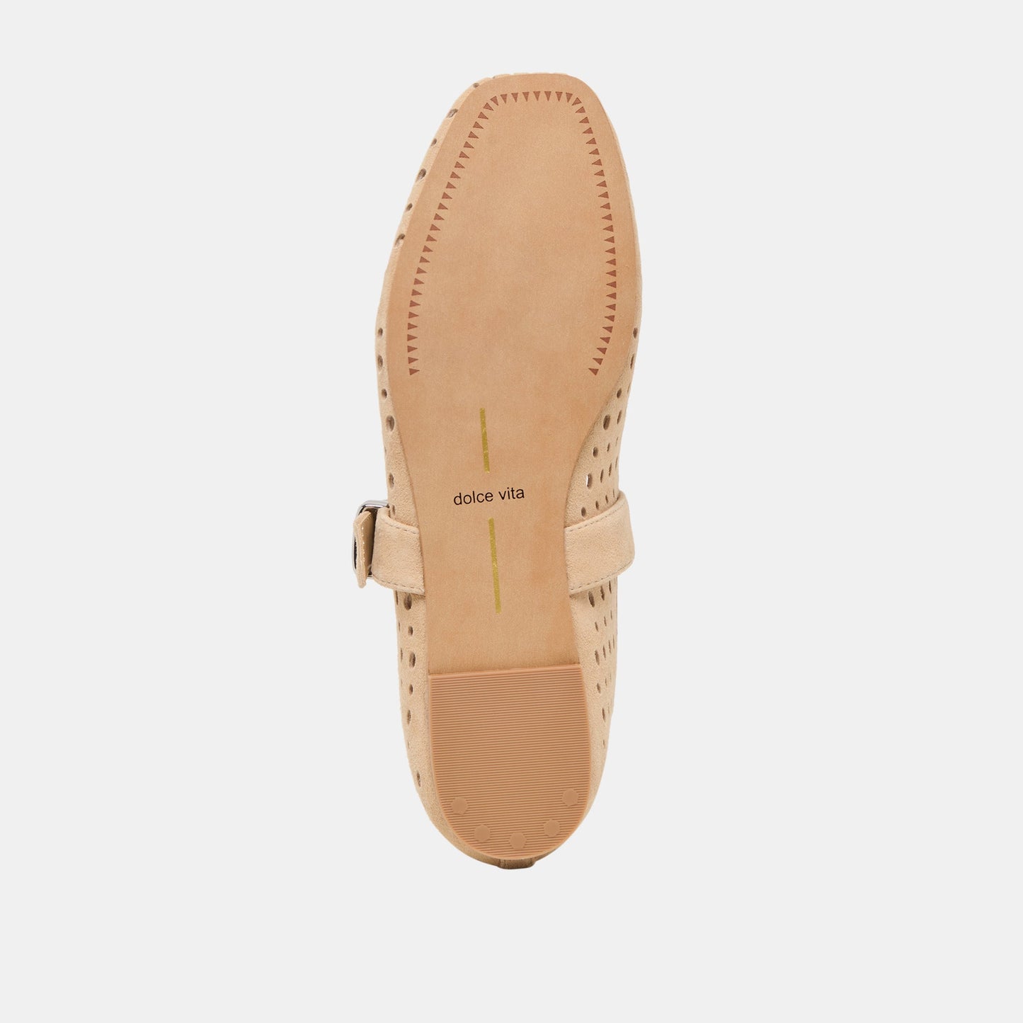 Mikel Camel Perforated Suede Ballet Flats - Dolce Vita