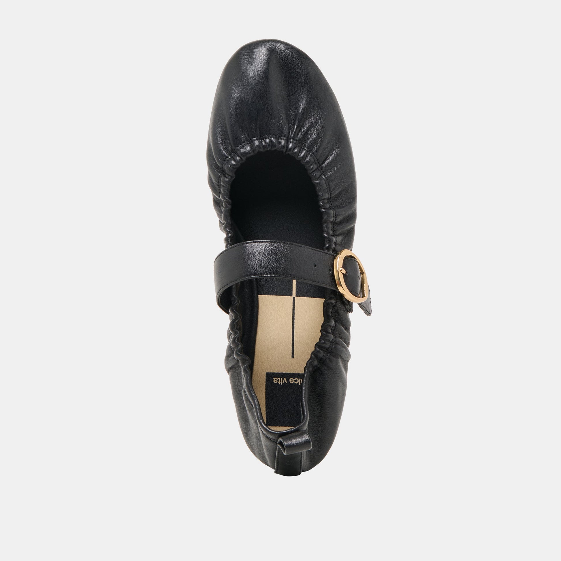 Caely Black Leather Ballet Flats - Dolce Vita