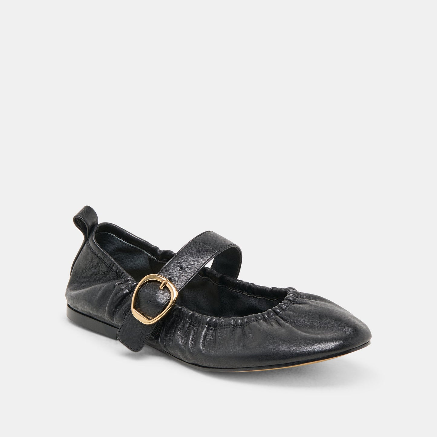 Caely Black Leather Ballet Flats - Dolce Vita