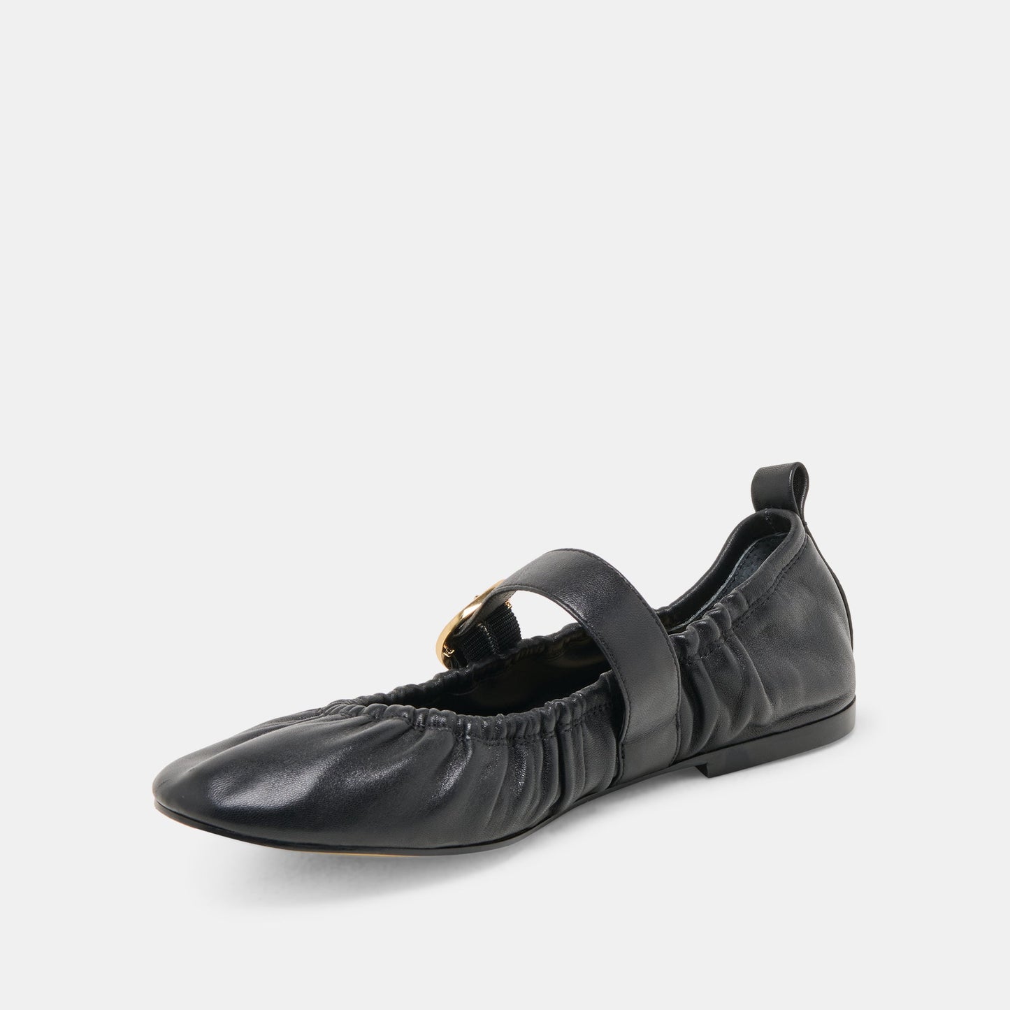 Caely Black Leather Ballet Flats - Dolce Vita