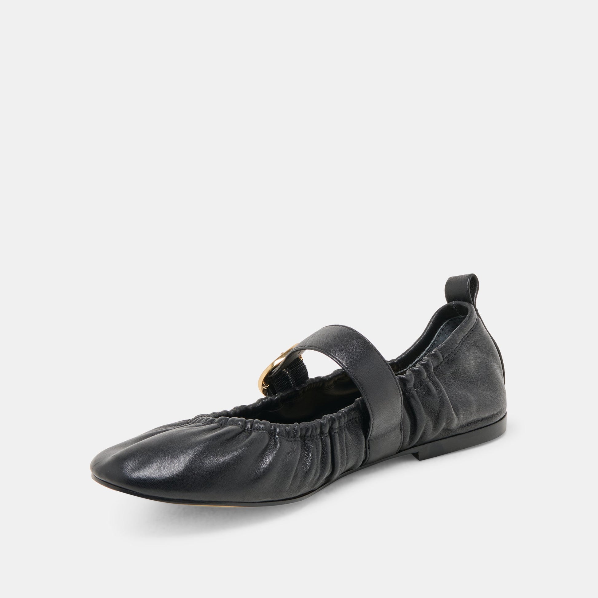 Caely Black Leather Ballet Flats - Dolce Vita