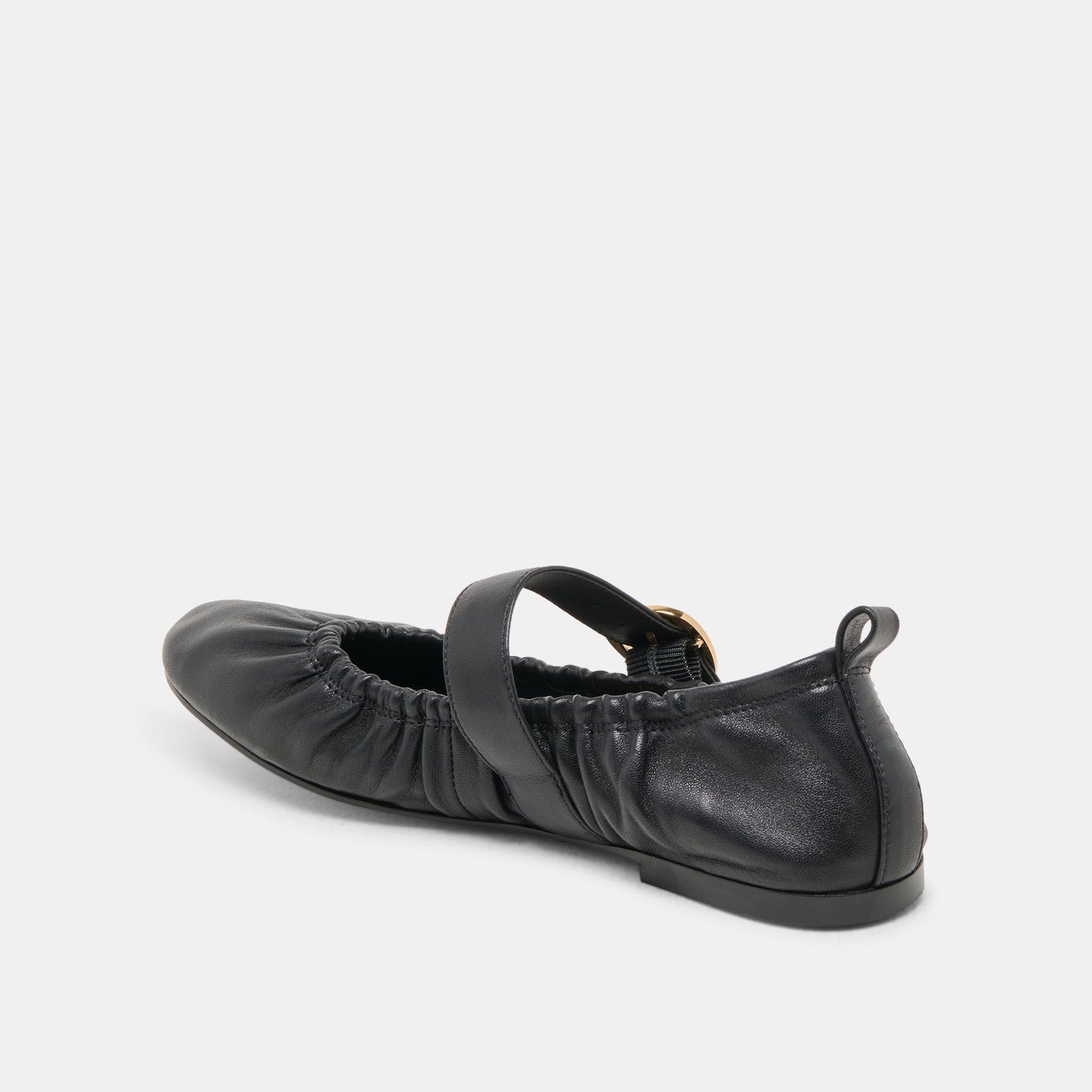 Caely Black Leather Ballet Flats - Dolce Vita