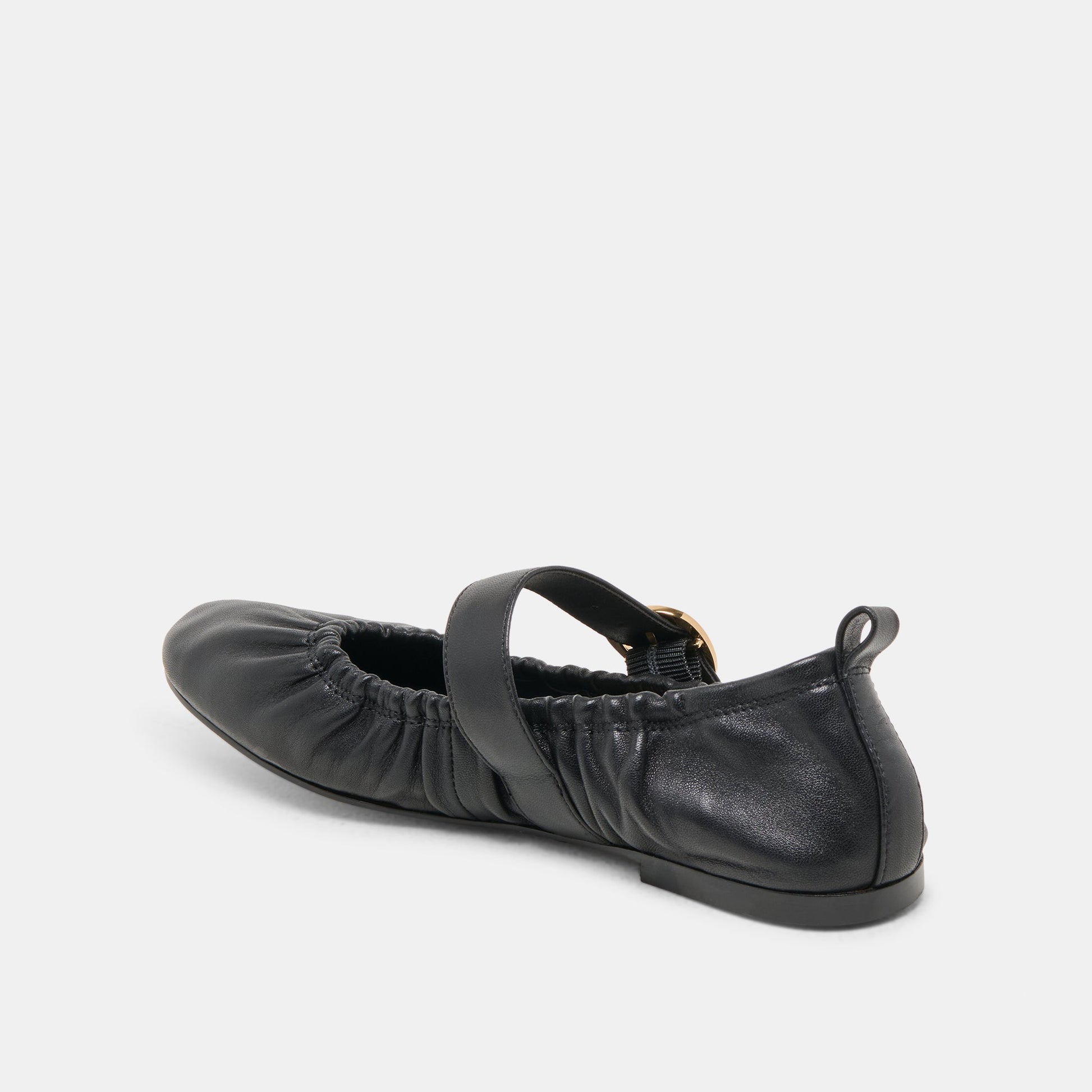 Caely Black Leather Ballet Flats - Dolce Vita