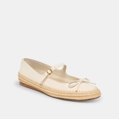 Betony Off White Leather Ballet Flats - Dolce Vita