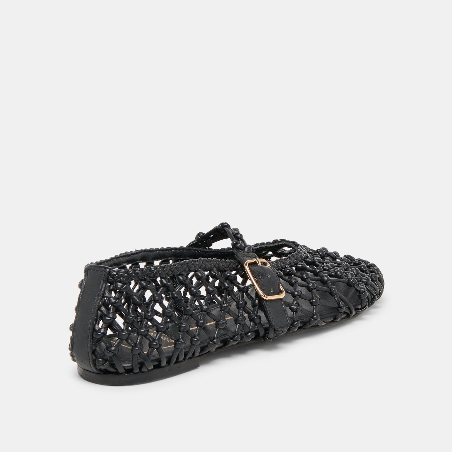 Clair Black Woven Leather Ballet Flats - Dolce Vita