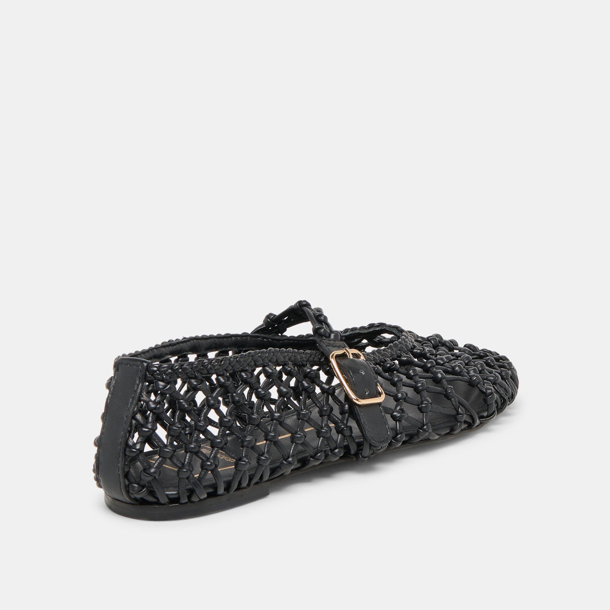 Clair Black Woven Leather Ballet Flats - Dolce Vita