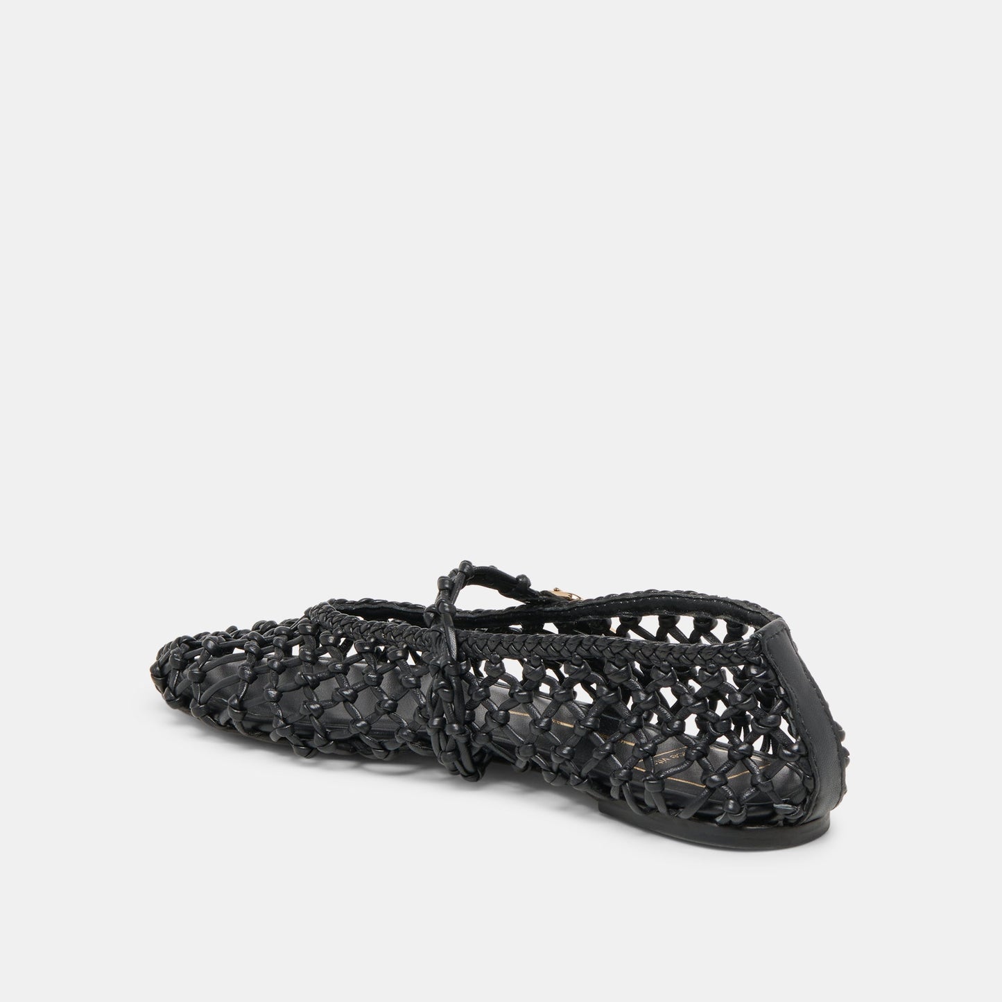 Clair Black Woven Leather Ballet Flats - Dolce Vita