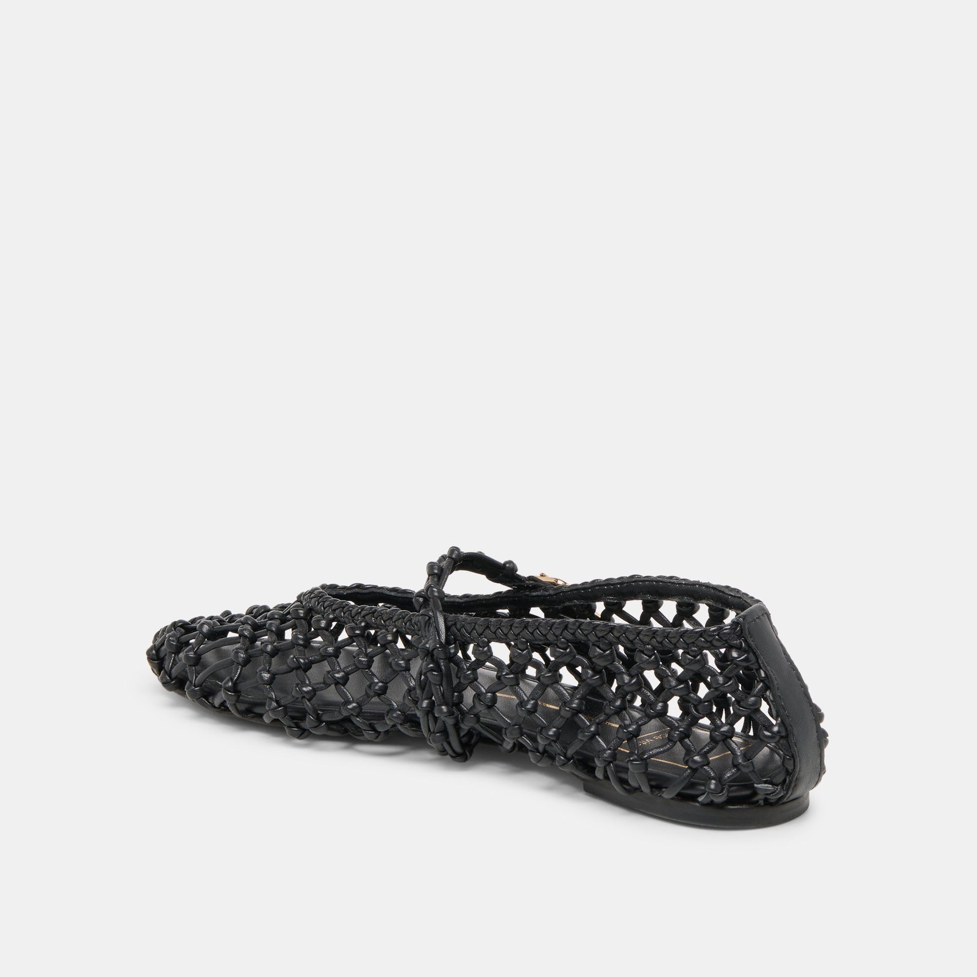 Clair Black Woven Leather Ballet Flats - Dolce Vita