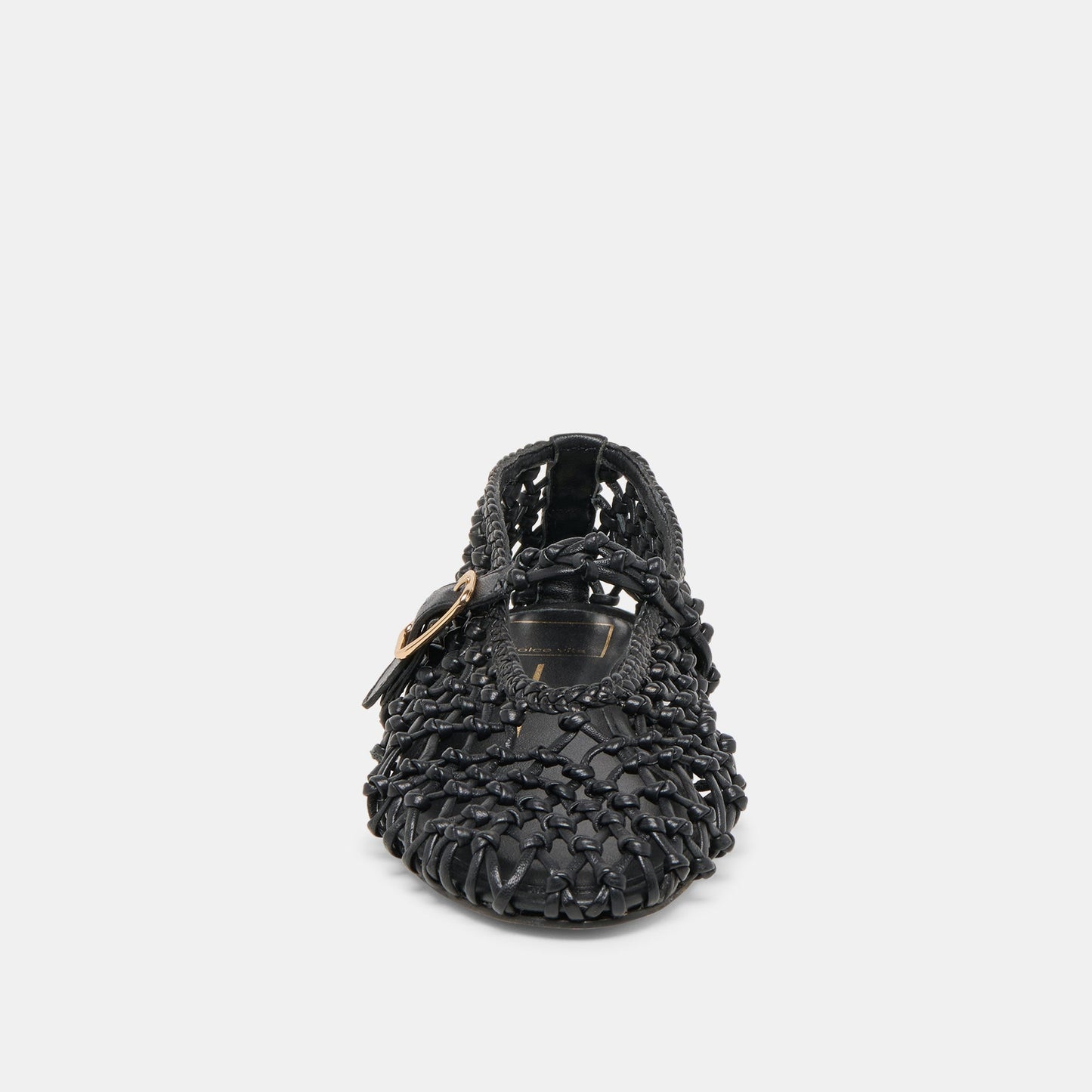 Clair Black Woven Leather Ballet Flats - Dolce Vita