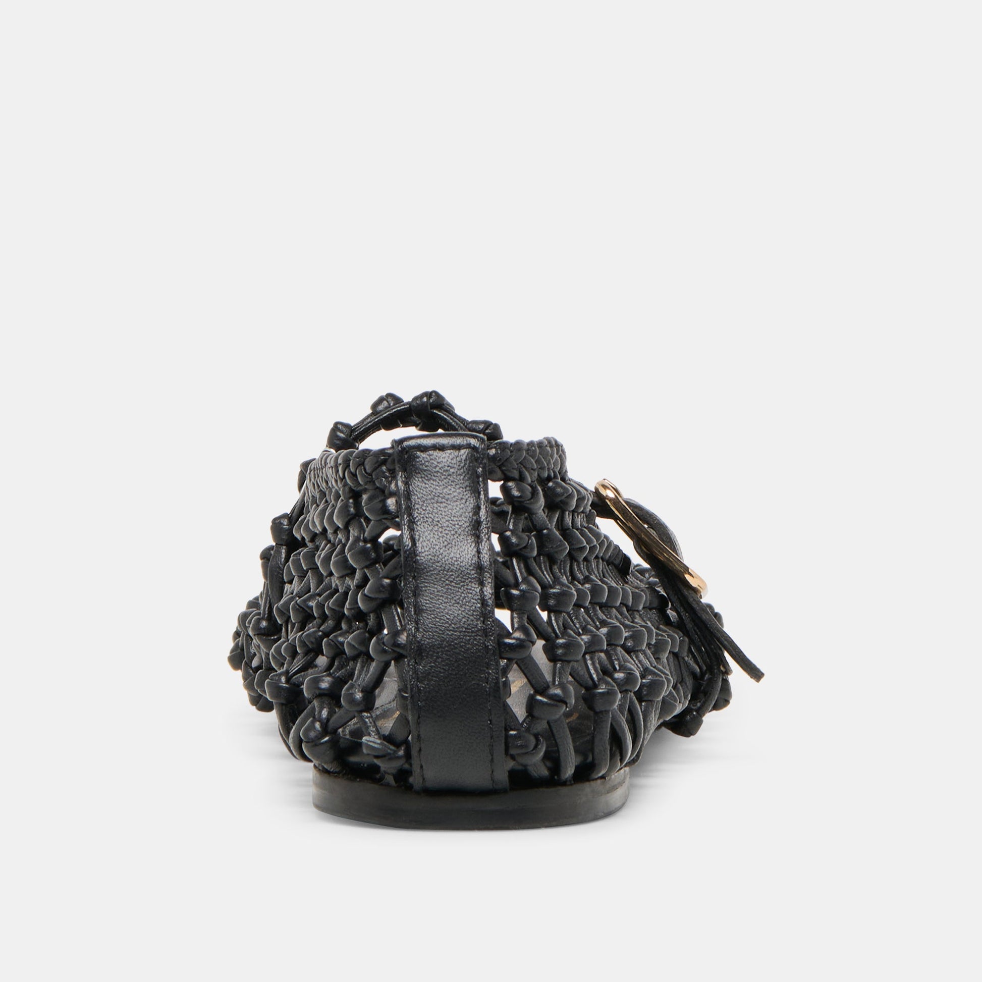 Clair Black Woven Leather Ballet Flats - Dolce Vita