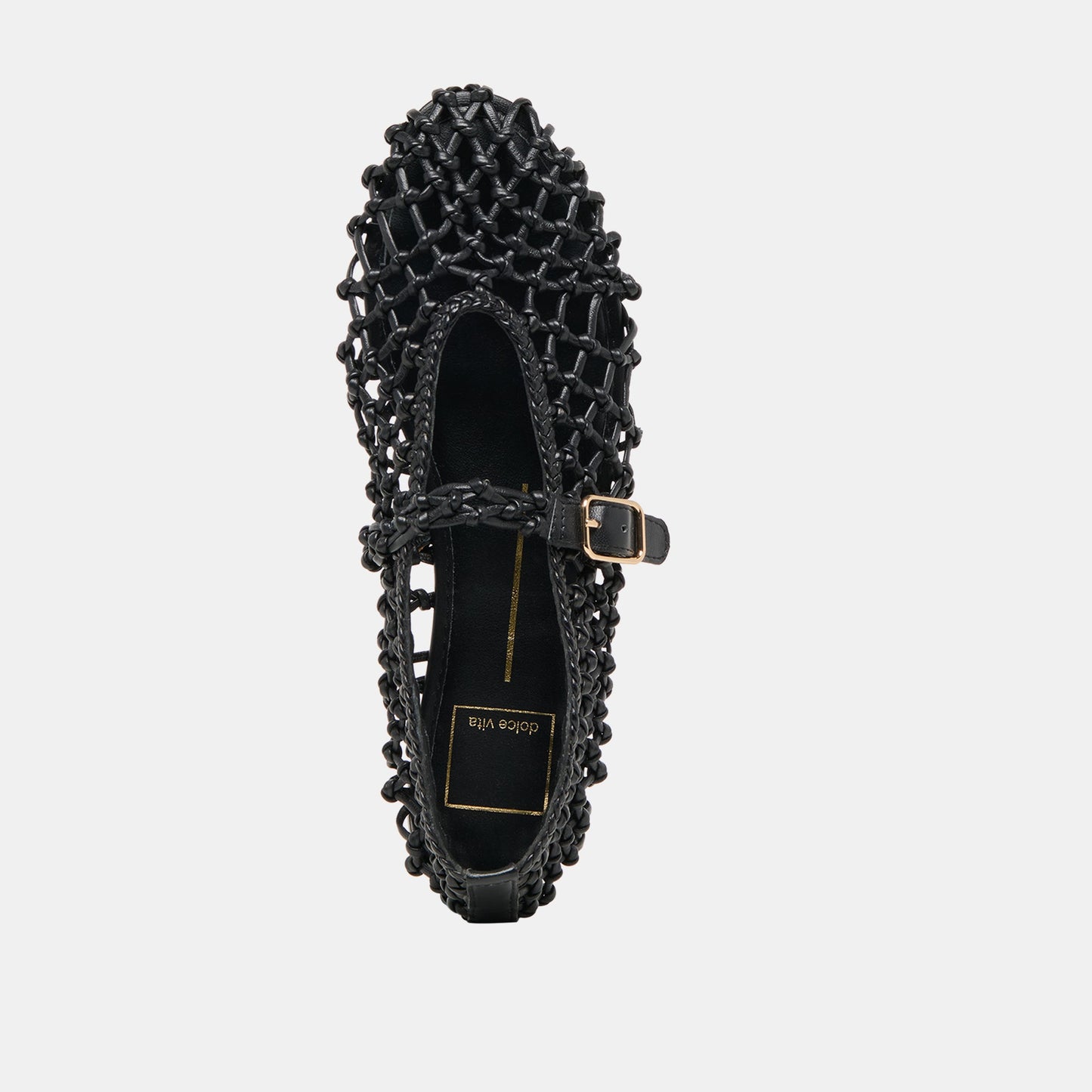 Clair Black Woven Leather Ballet Flats - Dolce Vita
