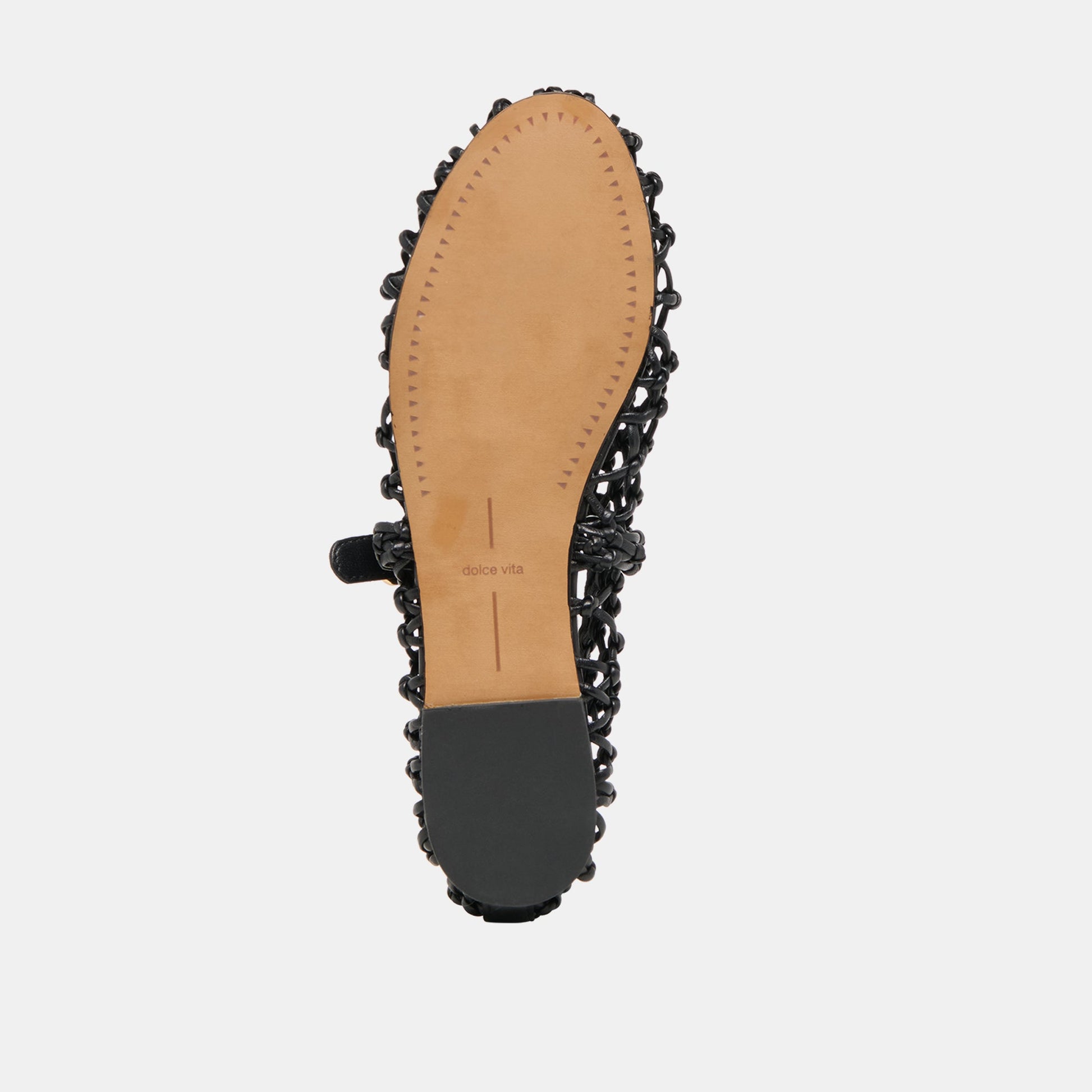 Clair Black Woven Leather Ballet Flats - Dolce Vita