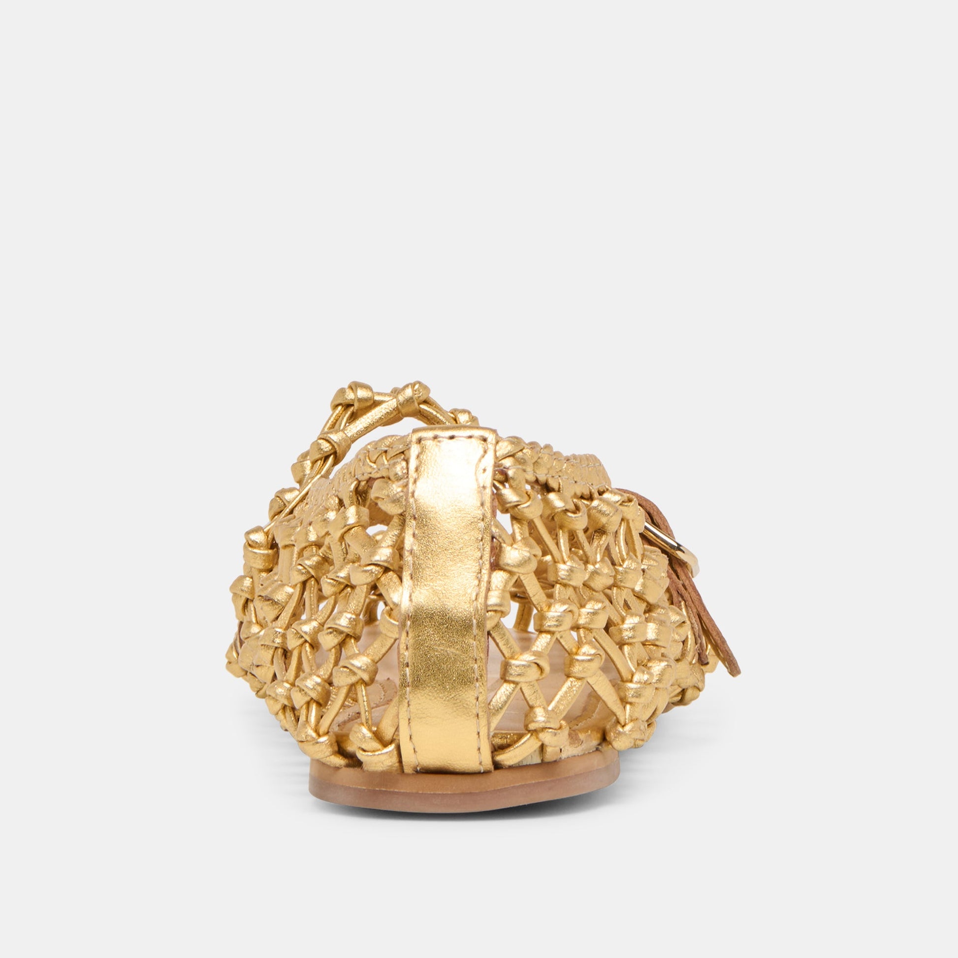 Clair Gold Woven Leather Ballet Flats - Dolce Vita