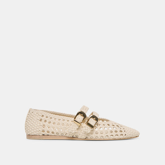 Baylee Creme Woven Stella Ballet Flats - Dolce Vita