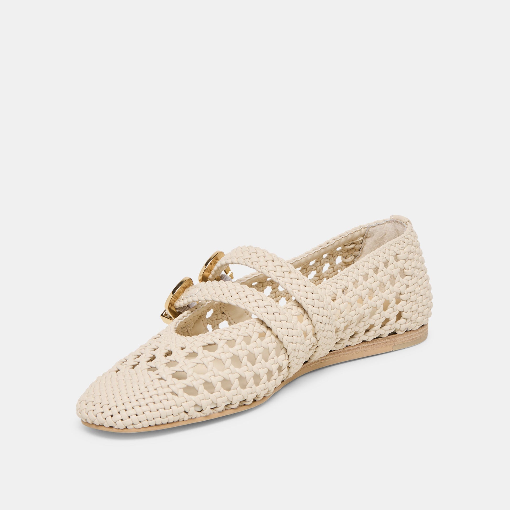 Baylee Creme Woven Stella Ballet Flats - Dolce Vita