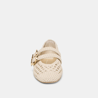 Baylee Creme Woven Stella Ballet Flats - Dolce Vita