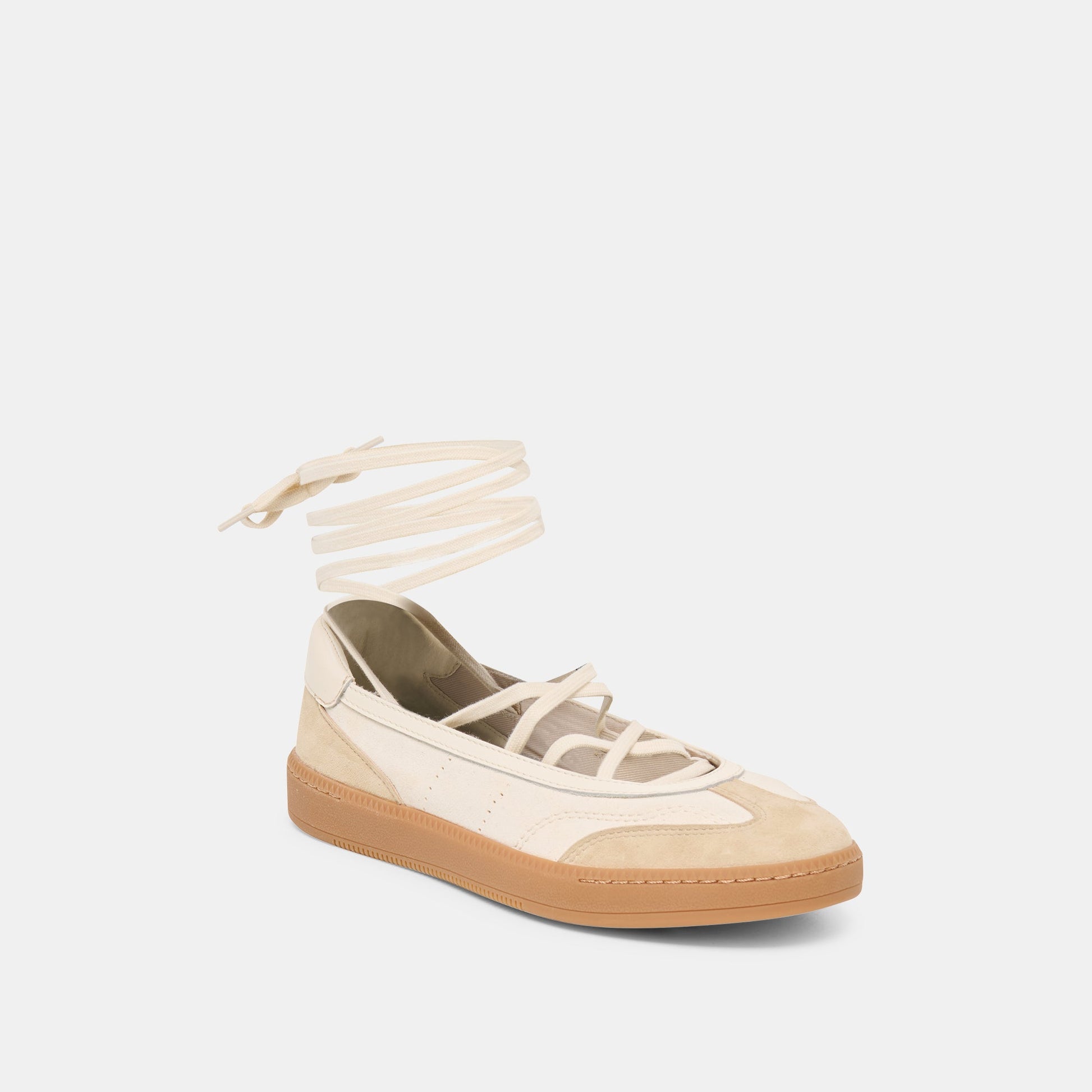 Nyomie Ivory Multi Leather Sneakers - Dolce Vita