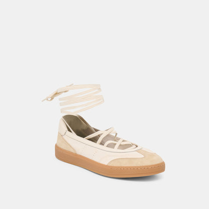Nyomie Ivory Multi Leather Sneakers - Dolce Vita