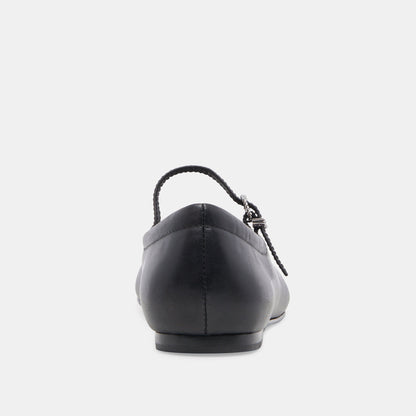 Reyes Black Leather Ballet Flats - Dolce Vita