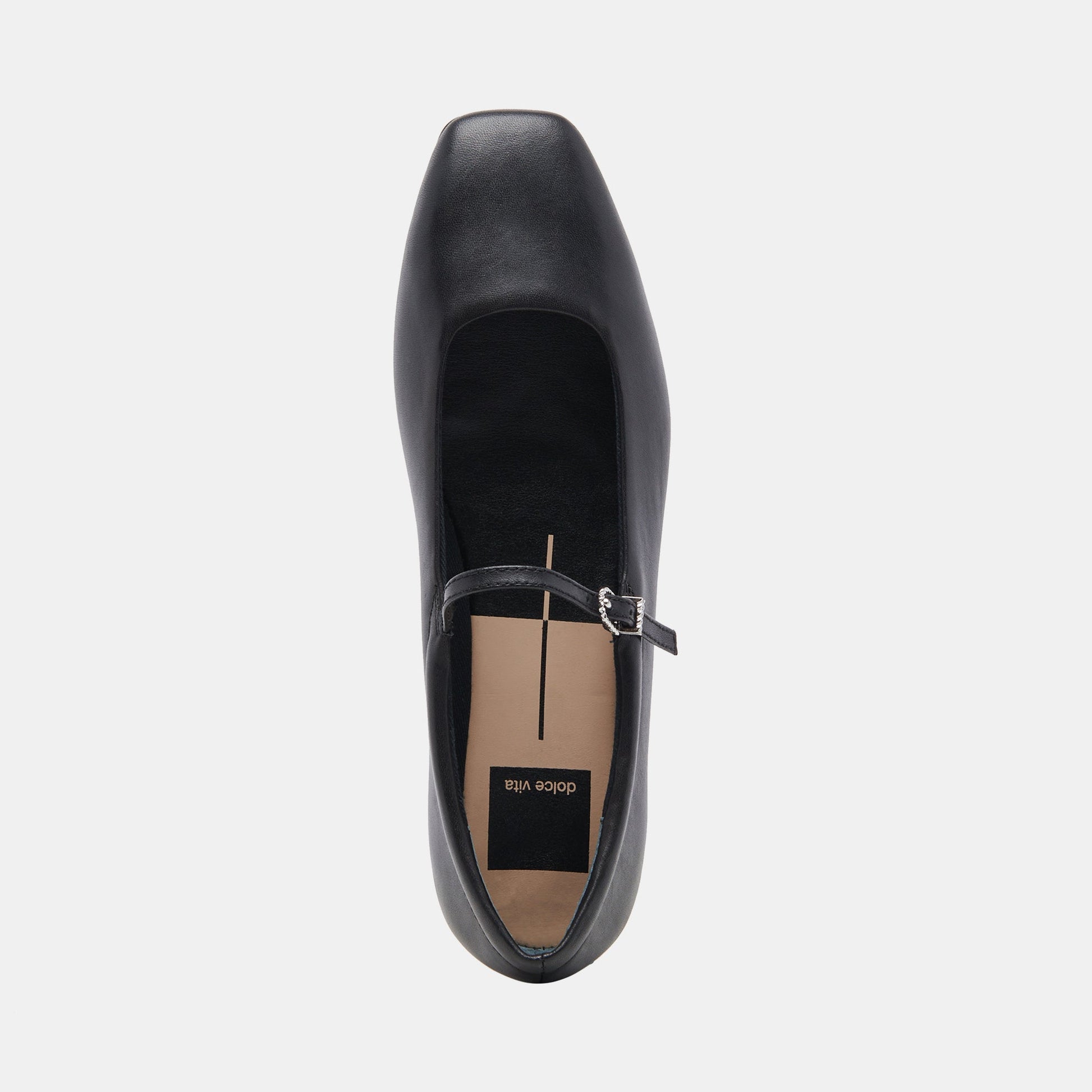 Reyes Black Leather Ballet Flats - Dolce Vita