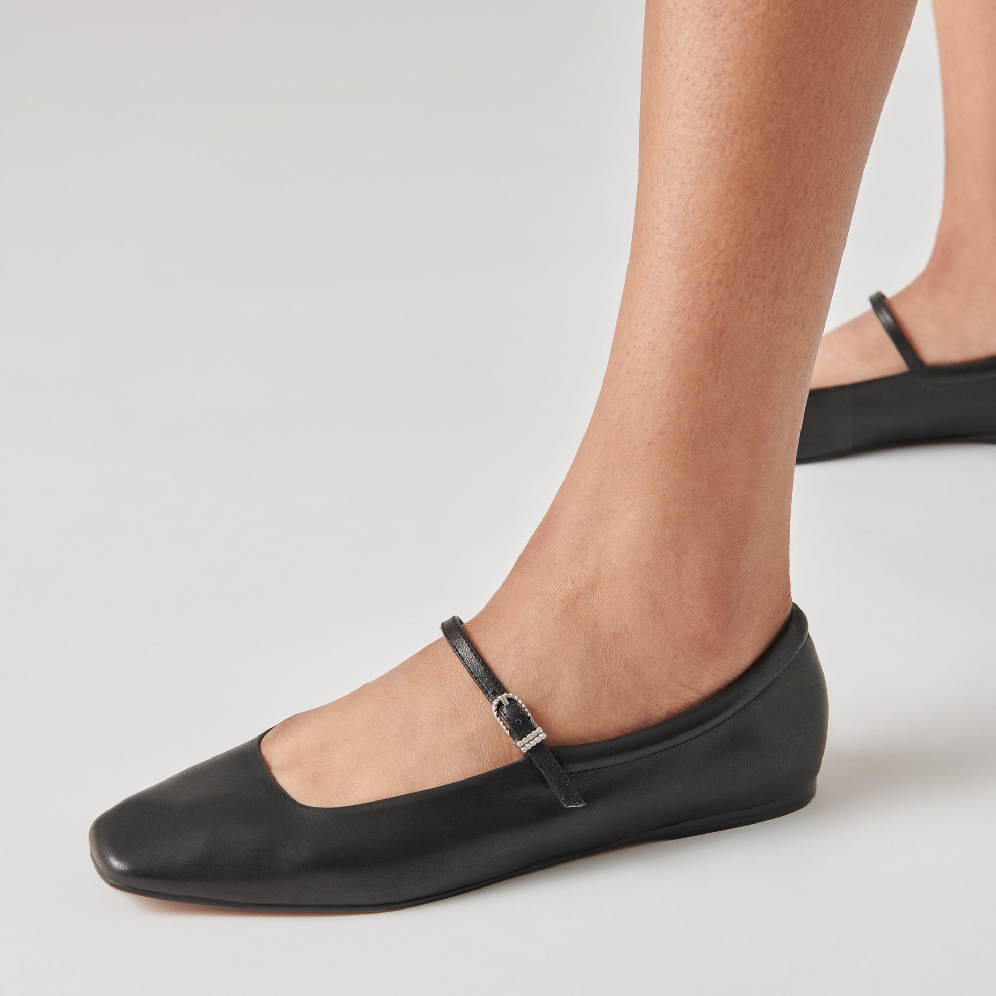 Reyes Black Leather Ballet Flats - Dolce Vita