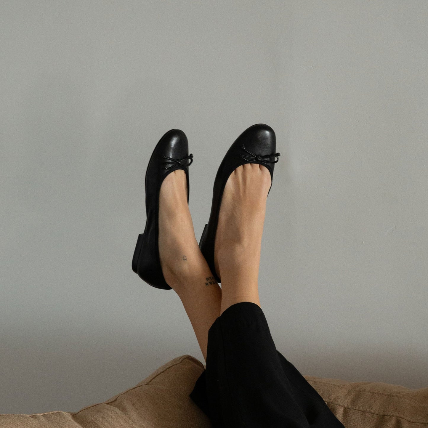 Ritla Black Leather Ballet Flats - Dolce Vita
