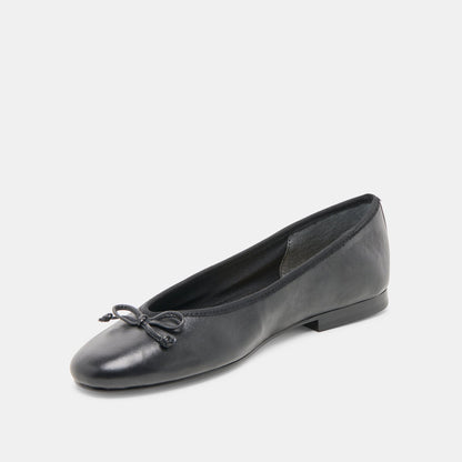 Ritla Black Leather Ballet Flats - Dolce Vita