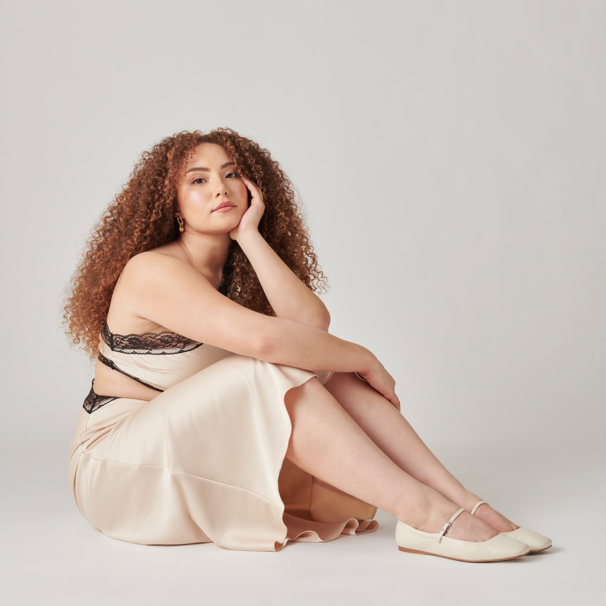Reyes Ivory Leather Ballet Flats - Dolce Vita