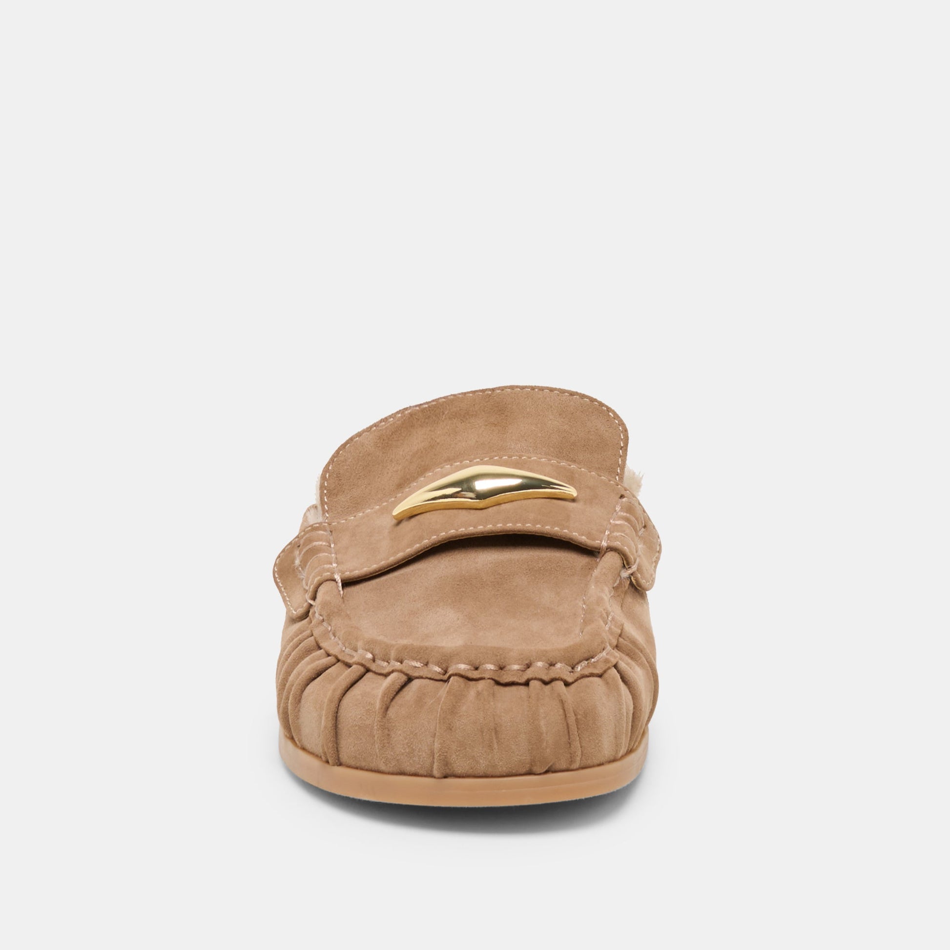 Jodero Plush Mushroom Suede Flats - Dolce Vita