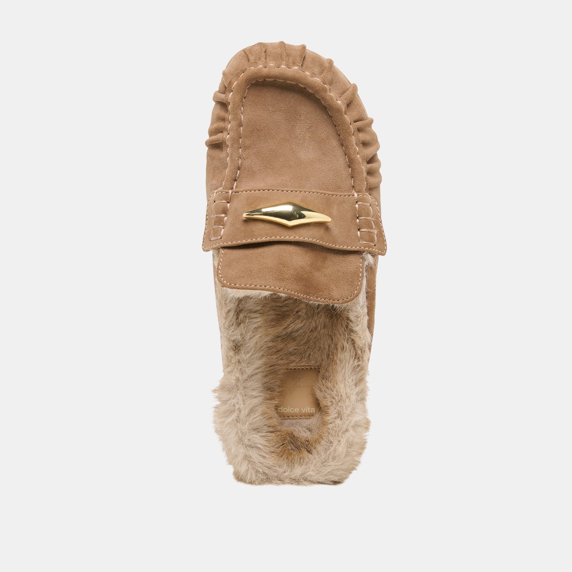 Jodero Plush Mushroom Suede Flats - Dolce Vita