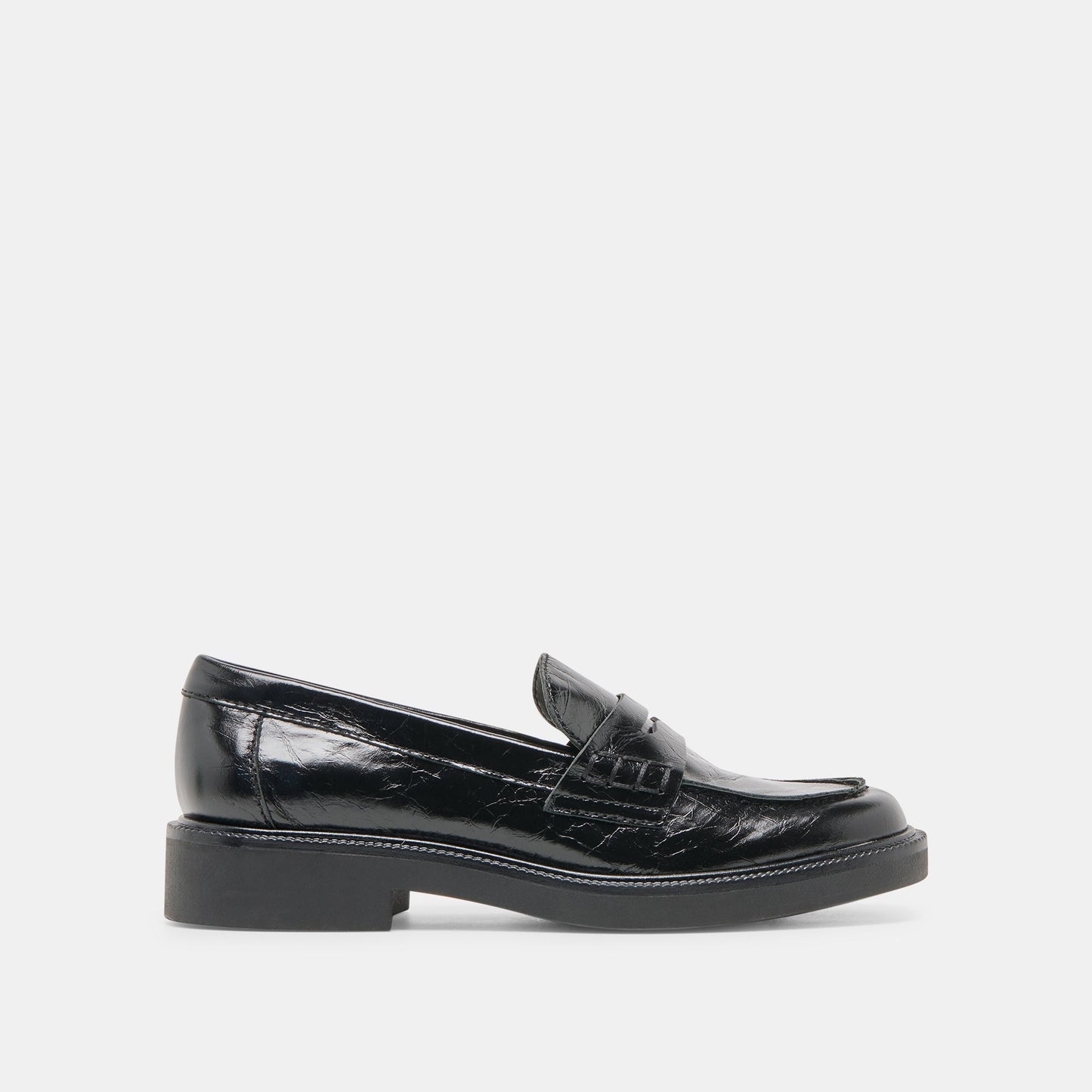 Tiggy Midnight Crinkle Patent Loafers - Dolce Vita