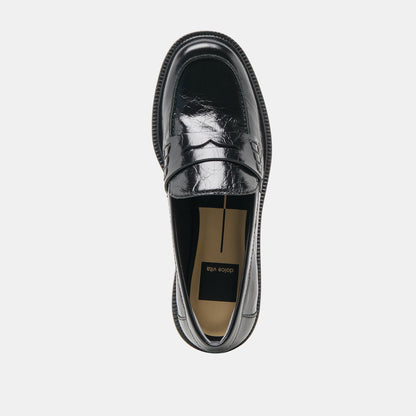 Tiggy Midnight Crinkle Patent Loafers - Dolce Vita