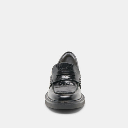 Tiggy Midnight Crinkle Patent Loafers - Dolce Vita