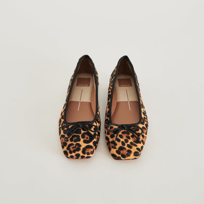 Anisa Ballet Flats DK LEOPARD CALF HAIR - Dolce Vita