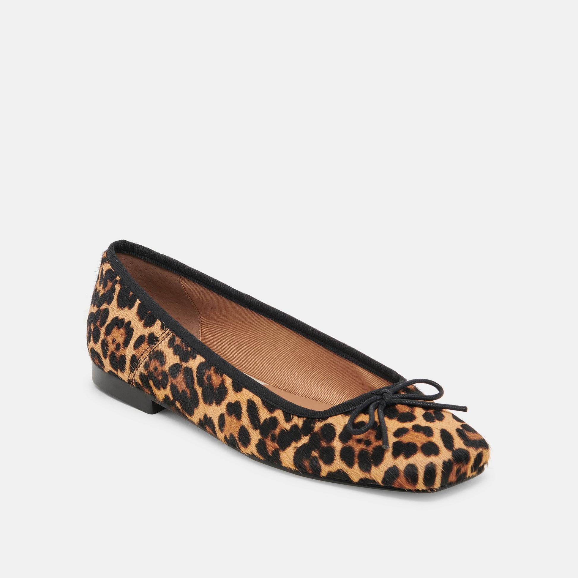 Anisa Ballet Flats DK LEOPARD CALF HAIR - Dolce Vita