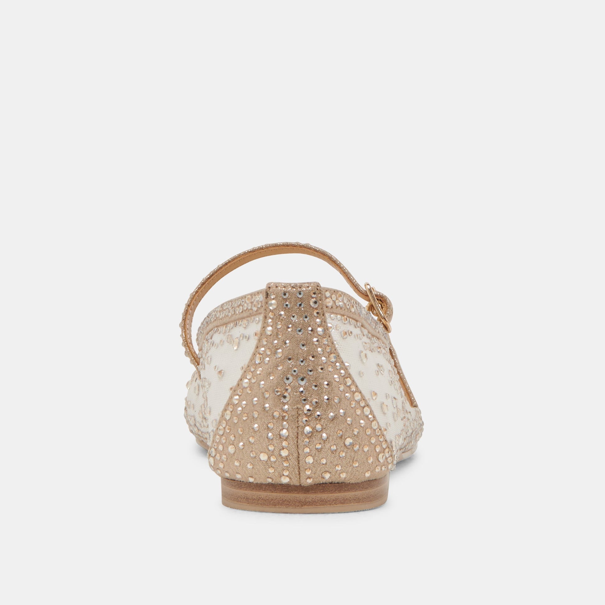 REYES CRYSTAL BALLET FLATS GOLD MESH - Dolce Vita