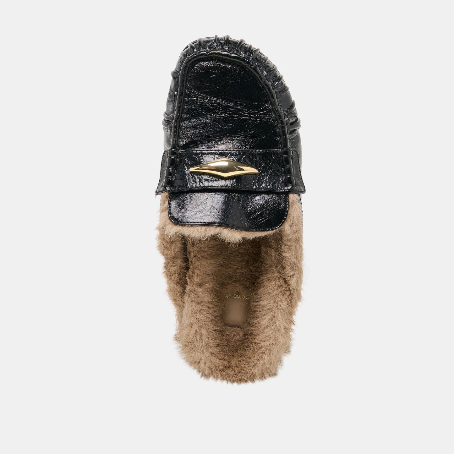 Jodero Plush Black Leather Flats - Dolce Vita