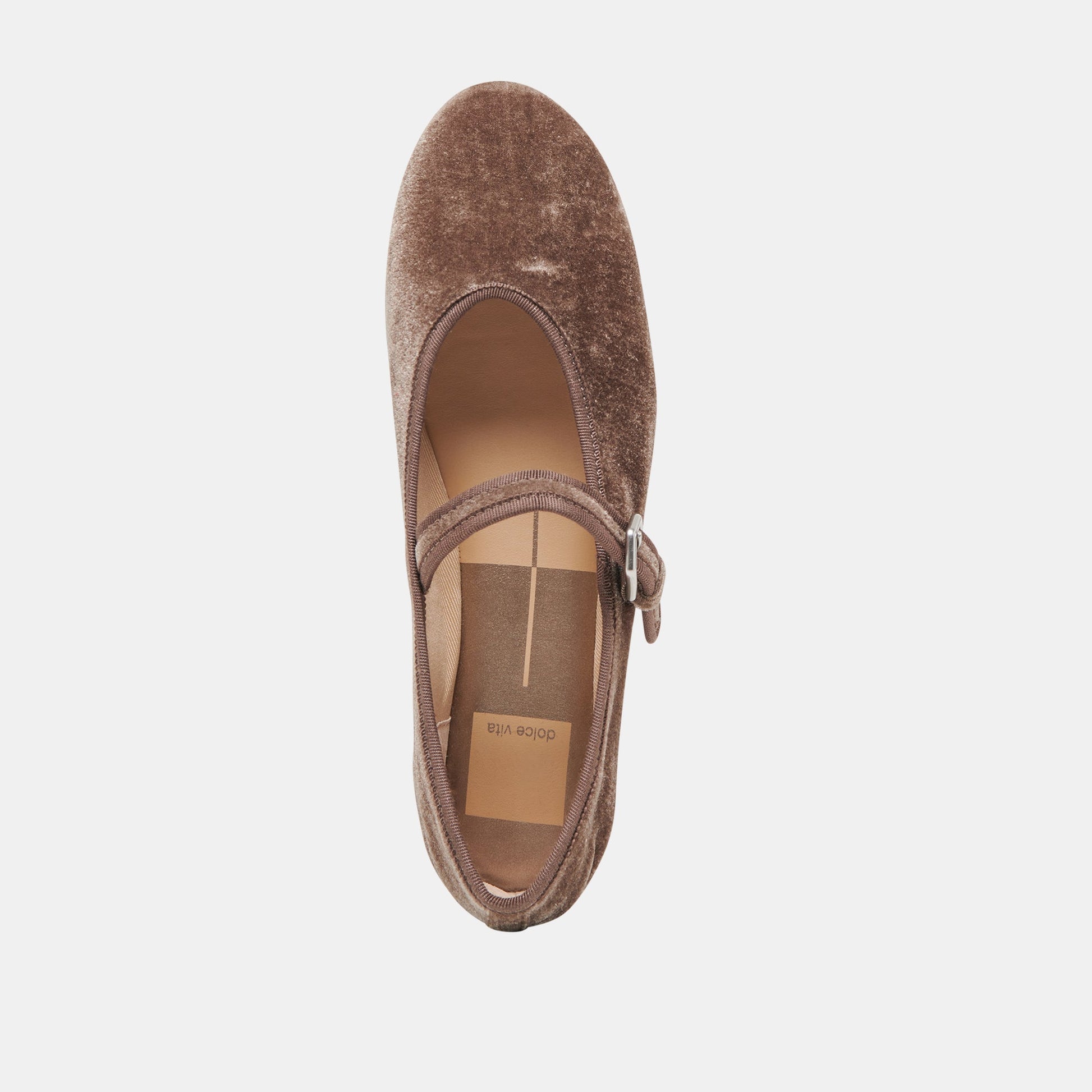 ROSLYN BALLET FLATS SMOKE VELVET - Dolce Vita