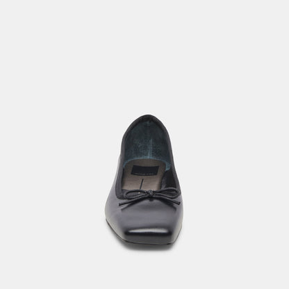 ANISA Ballet Flats Black Leather - Dolce Vita