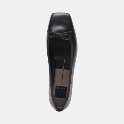 ANISA Ballet Flats Black Leather - Dolce Vita