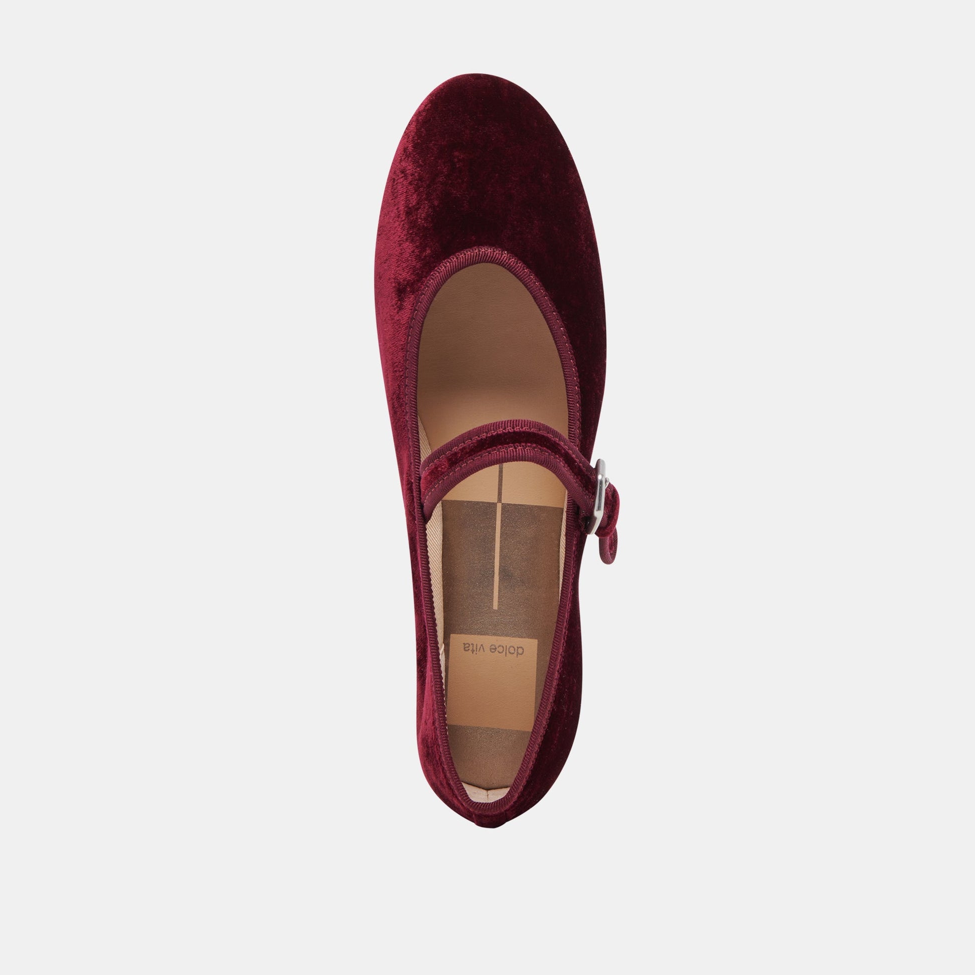 ROSLYN BALLET FLATS WINE VELVET - Dolce Vita