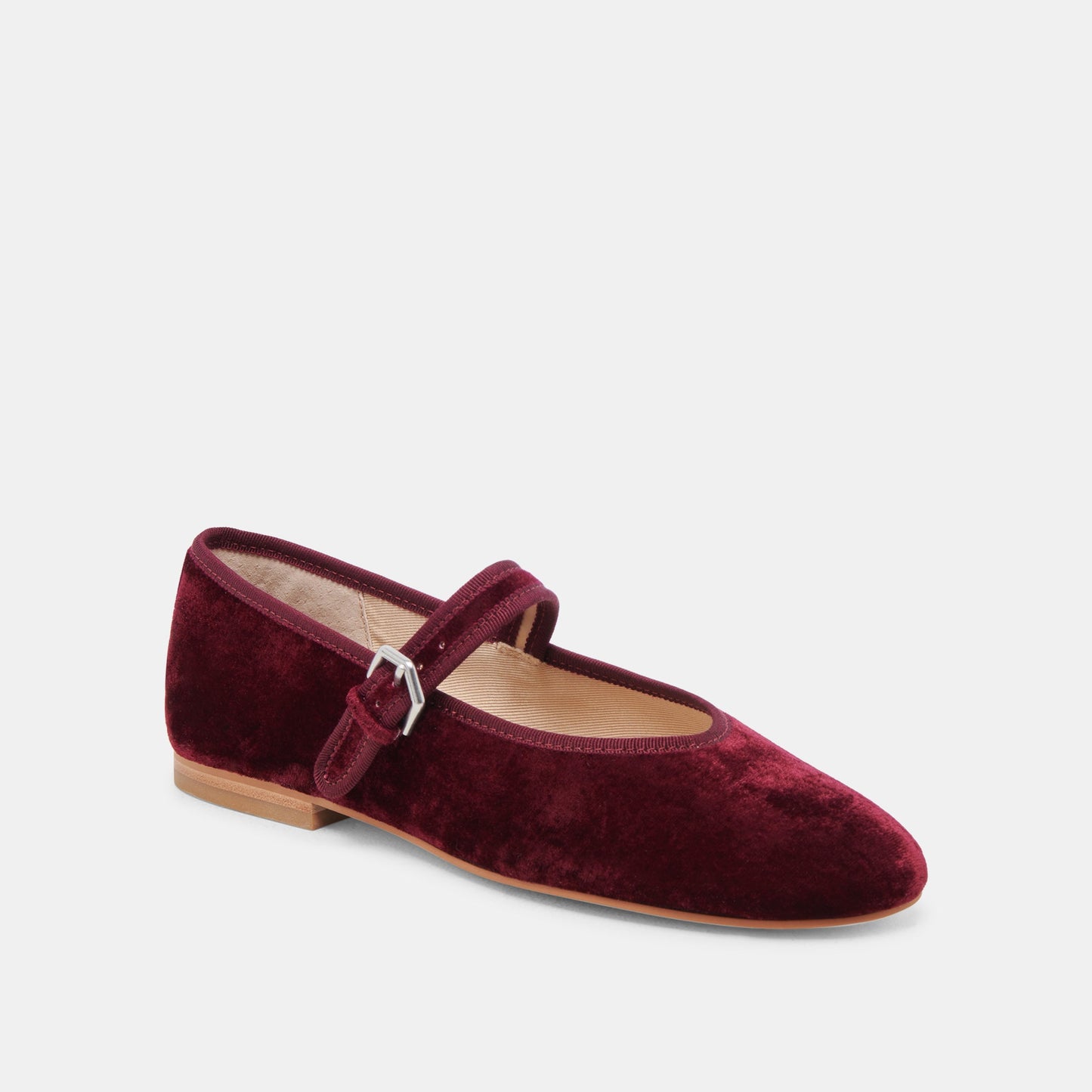 ROSLYN BALLET FLATS WINE VELVET - Dolce Vita