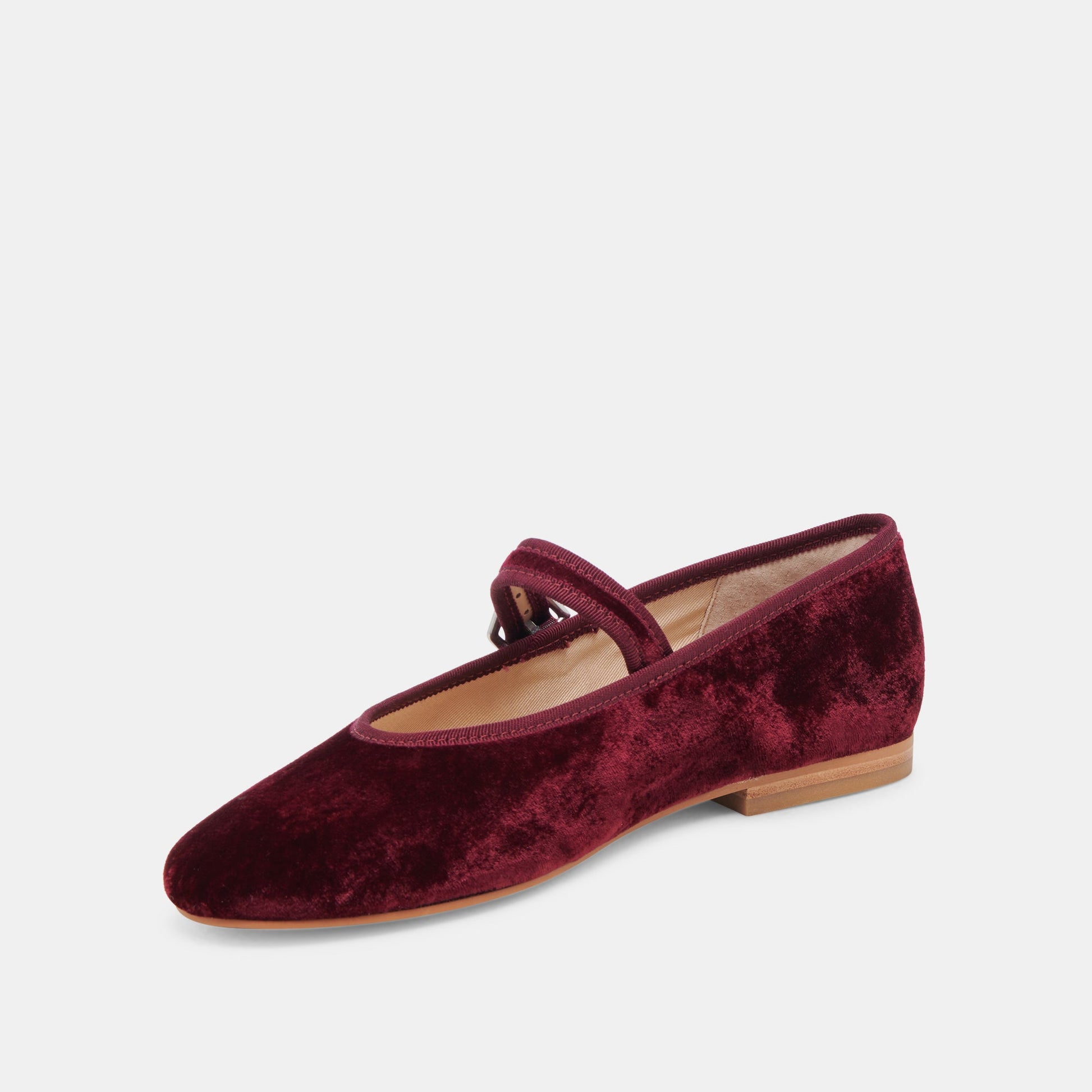 ROSLYN BALLET FLATS WINE VELVET - Dolce Vita
