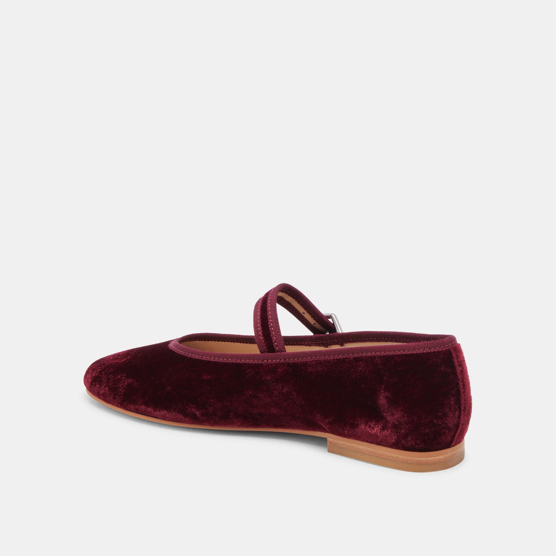 ROSLYN BALLET FLATS WINE VELVET - Dolce Vita